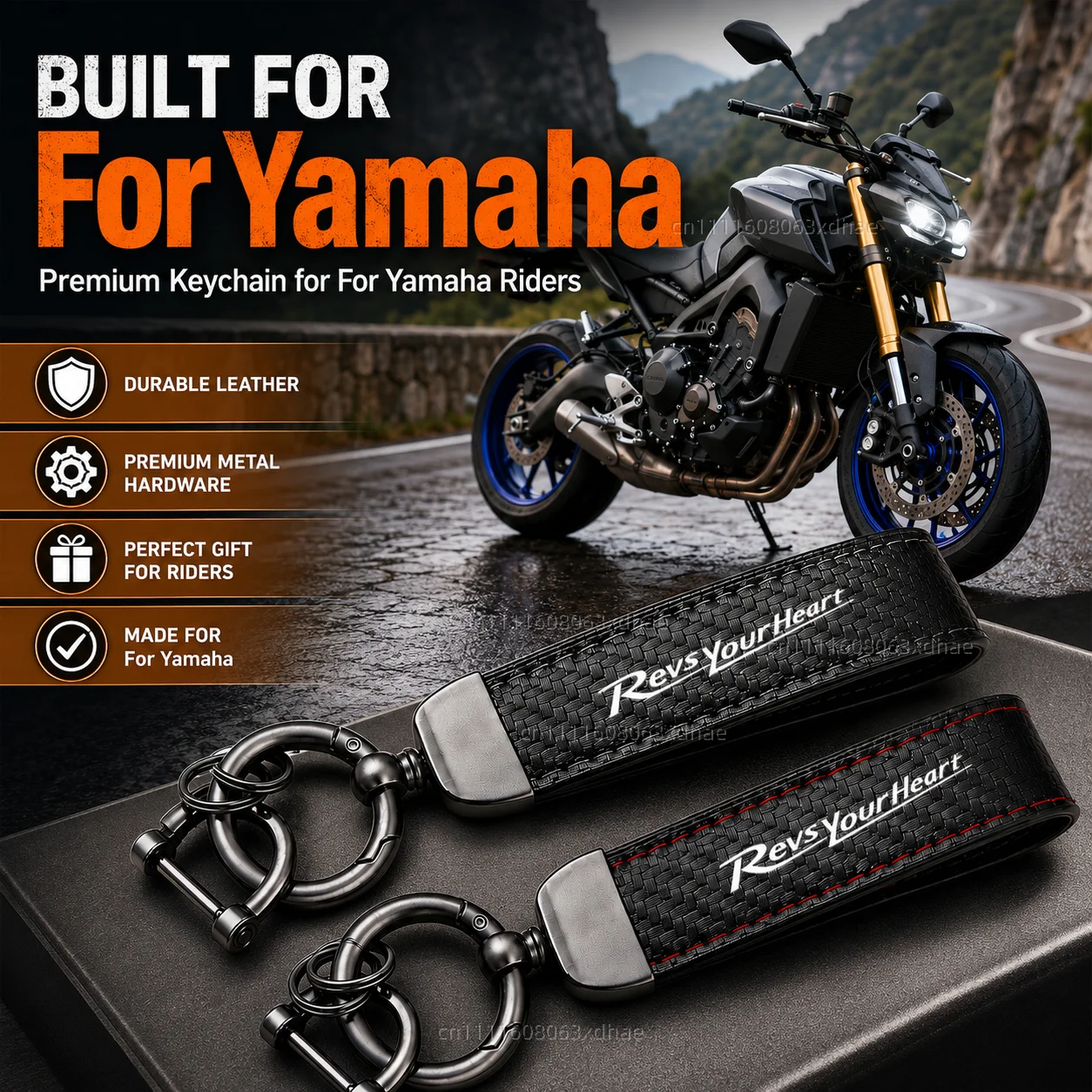 

High-Grade Leather Motorcycle Keychain Holder Keyring Accessories For Yamaha R1 R3 R25 Mt-09 Mt07 Fazer Fz6 Xj6 R15 Rxv YBR125