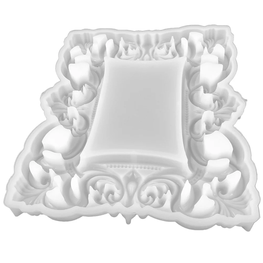 

1 Silicone Photo Frame Mold 9186 White Epoxy Casting Molds 3D Decorative Picture Display Craft Supplies Wear Resistant