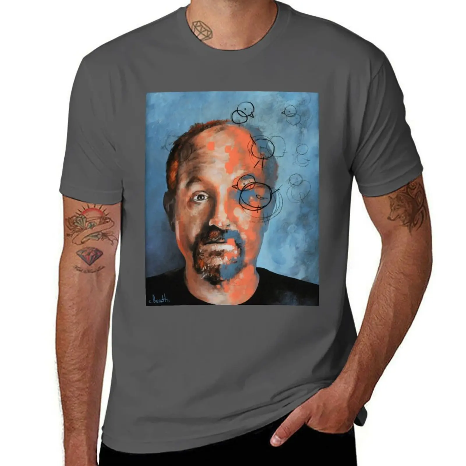 

Chickens for Louie T-Shirt t shirts for man cotton funny t shirts with prints T-Shirt