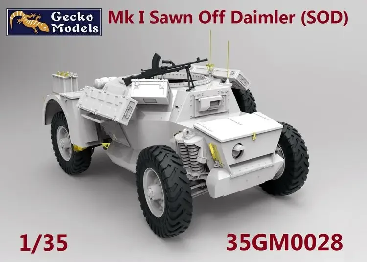 نماذج أبو بريص 35GM0028 1/35 Mk I Sawn Off Daimler (SOD) - مجموعة نماذج مقياس التجميع