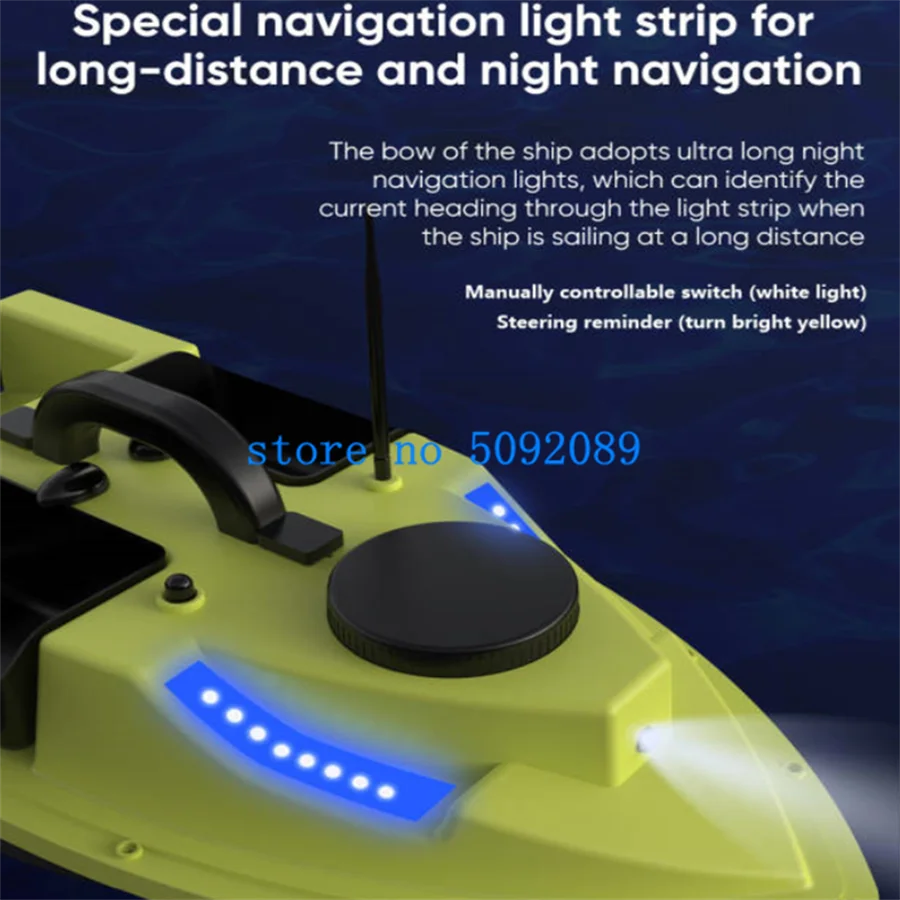 Outdoor 4Hopper 99 GPS Bei Dou Points RC Bait Boat 3KG Load 600M LED Lighting Sonar Fish Exploration Remote Control Fishing Boat