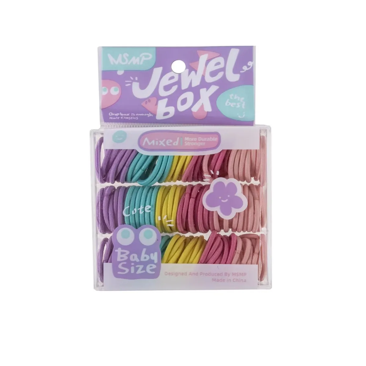 130개 한국 스타일 컬러풀 엘라스틱 헤어 타이 소녀용 포니테일 홀더 스크런치 헤어 액세서리