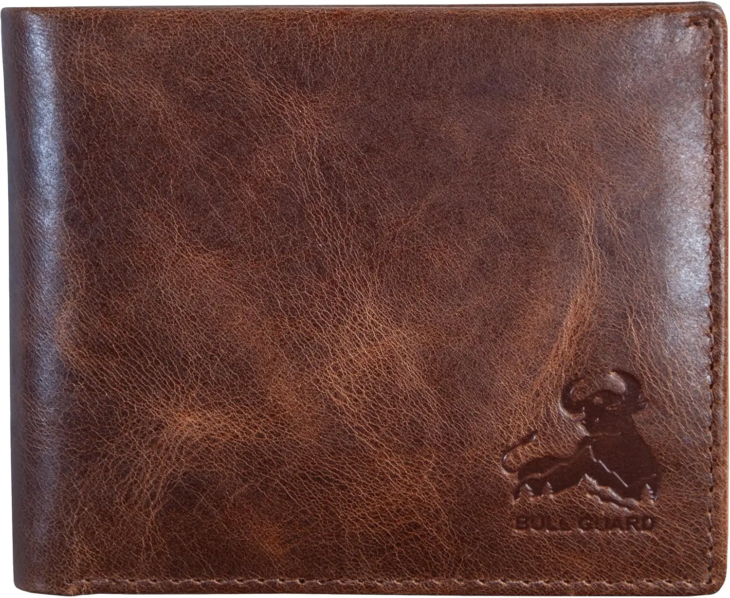 

Mens RFID Blocking Bifold Wallet Soft Genuine Leather Brown Western | Secure and Durable Extra