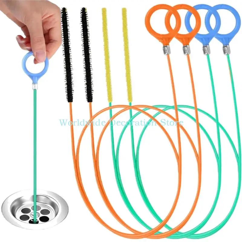 Q39b 4 pezzi a spirale flessibile Strumento per tubo per tubo plastica per rimozione degli zoccoli in bagno cucina