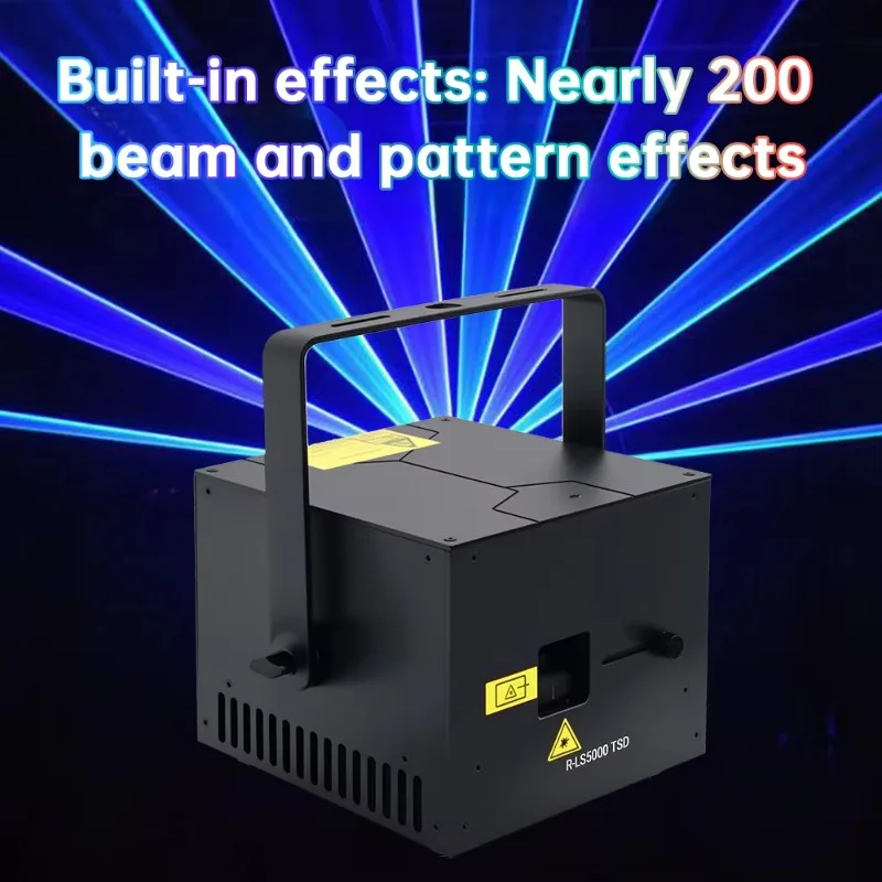 Projecteur Laser 5W lumière Laser de mariage DMX ILDA RGB polychrome 3D Animation Performance scène discothèque éclairage Bar Disco
