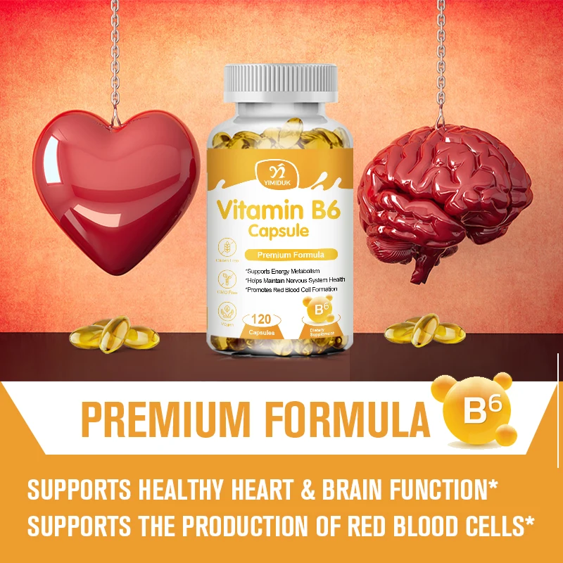 Vitamin B6 Supports Energy Metabolism For Cardiovascular & Neurological Health & Kidney & Eye Health B Complex Supplement