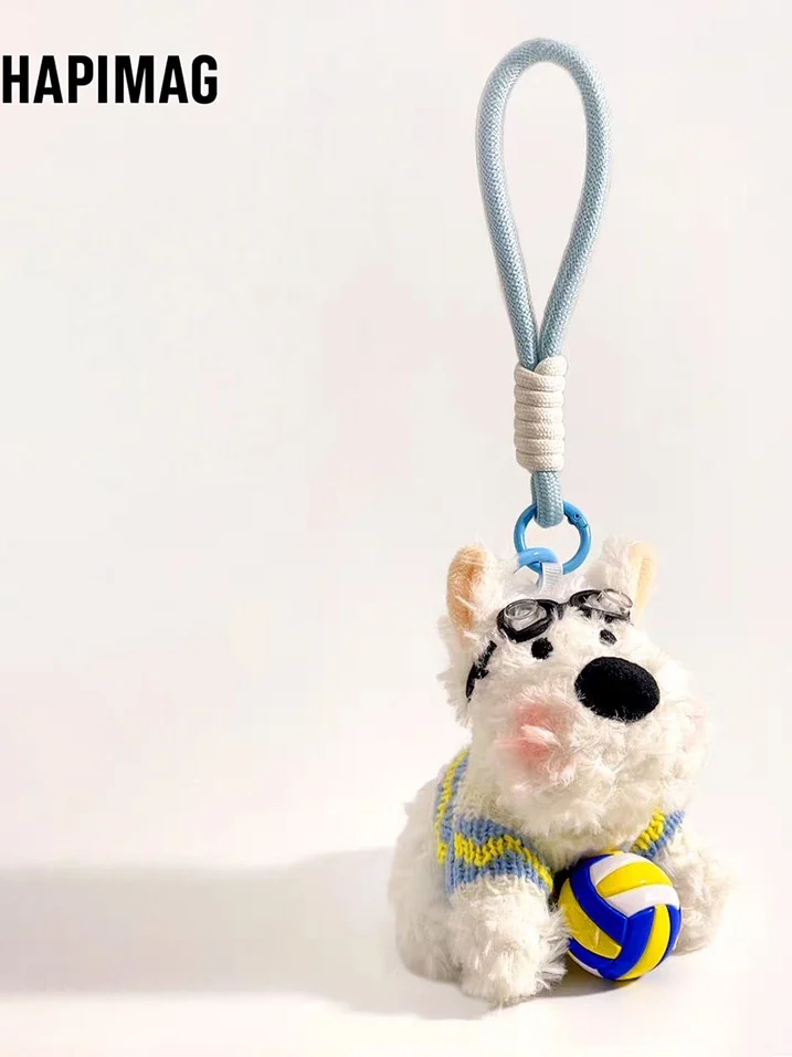 hapimag-かわいいバレーボールスポーツ犬ぬいぐるみペンダントバッグ装飾女性モデル人形おもちゃ夏コレクション海外原産地