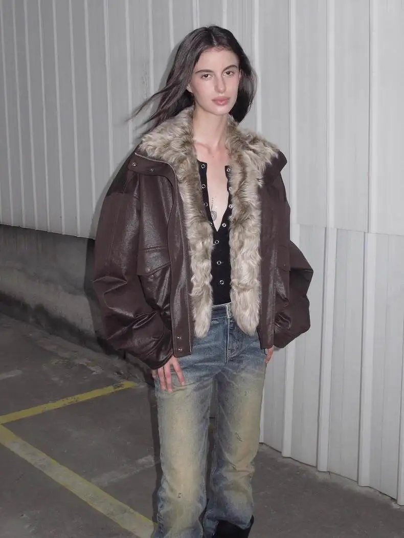 

Winter 2025 New Short Teddy Shearling Parka Down Jacket, Waxed Cotton Tapered & Soft Fabric, 90% White Goose Down Filled Coat