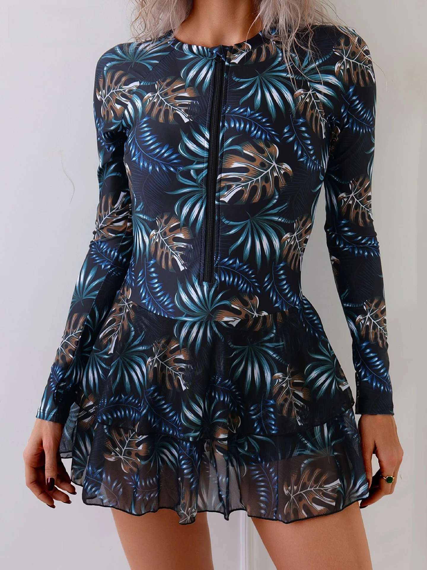 Long Sve  Swimsuit Women's Thermal Spring Conservation Sle plus Size Cover up Slimming Bikini Flat Footwear