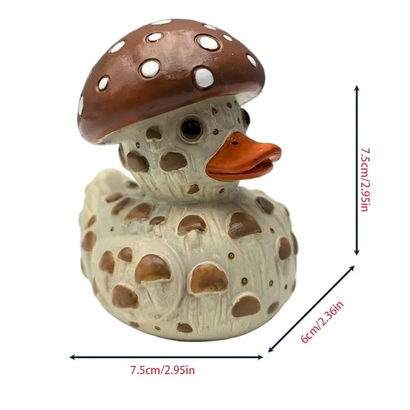 New Whimsical Vegetable Duck Decoration Unique Craft Ingenious Designed Vegetarian Duck Resin Craft Figurines Creative Present