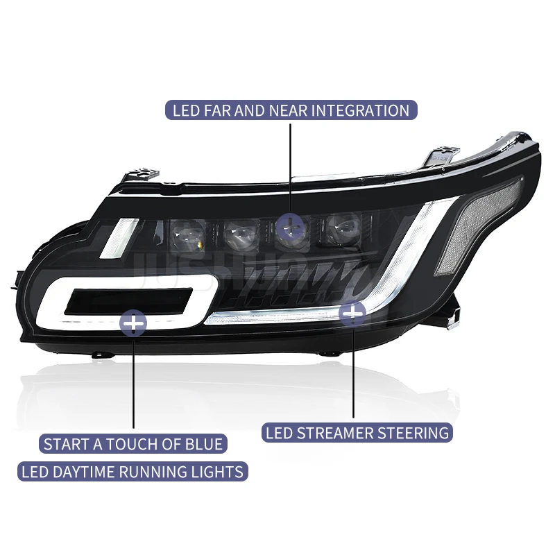 High Four Lens Matrix L494 Фары Land Rover Range Rover Sport 2014-2017 Прямая продажа Популярный производитель 12 В Модернизированный
