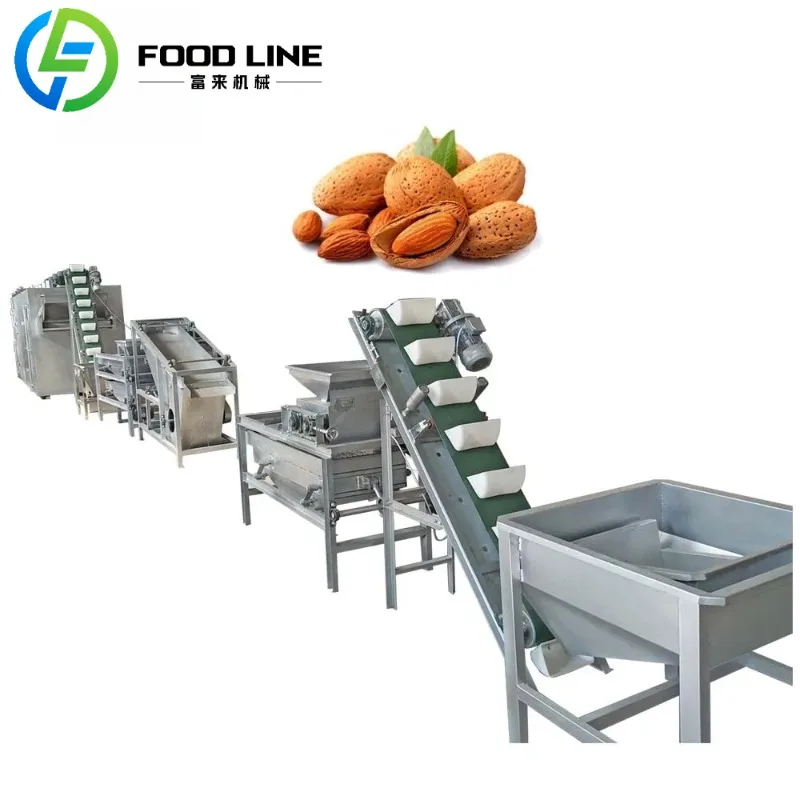 Complete Nut Shelling Line Automatic Cracking And Separation System For Various Nuts With PLC Control Panel