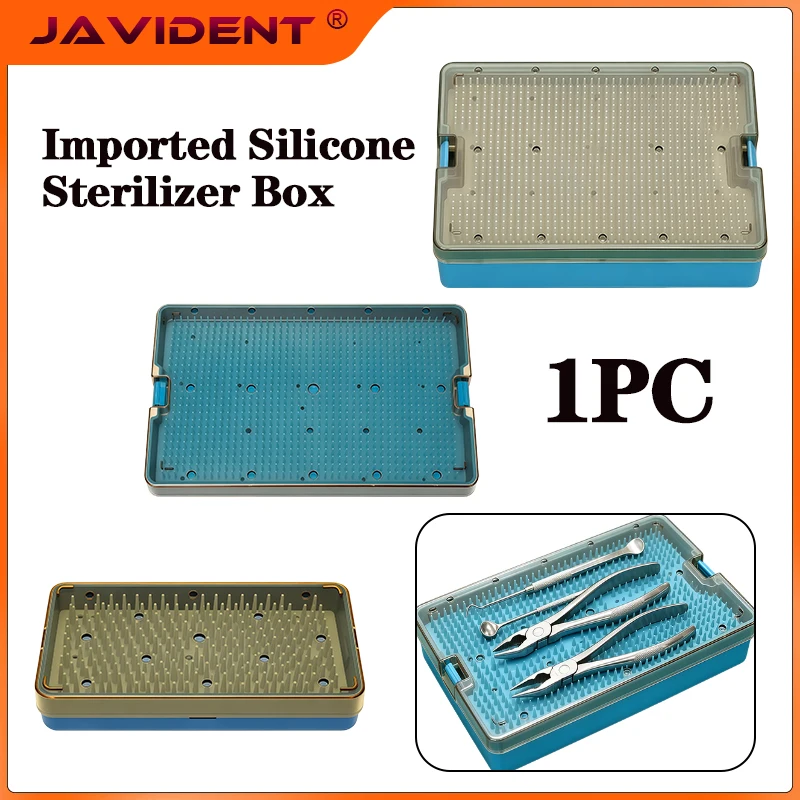 1pc Silicone Sterilization Tray Case Box  Ophthalmic/dental Orthopedic Teaching Instruments Autoclave Tray Box Holder