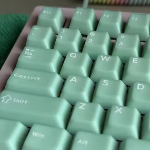 Cyan Jade Theme Keycap Set 161key ABS Custom Translucent Keyboard Cap Cherry Profile Gaming KeyCap for Mechanical Keyboard Gift