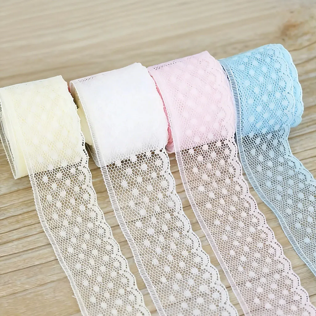 (10 Yards/Rolle) 30mm Gepunktetes Spitzenband Dekoration Geschenkverpackungsmaterial Rollen