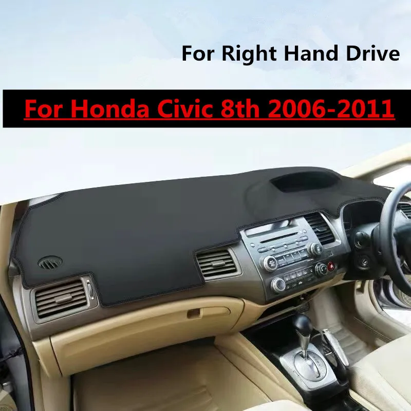 

RHD Leather Car Dashboard Cover Dash Protector Mat For Honda Civic 8th 2006-2011