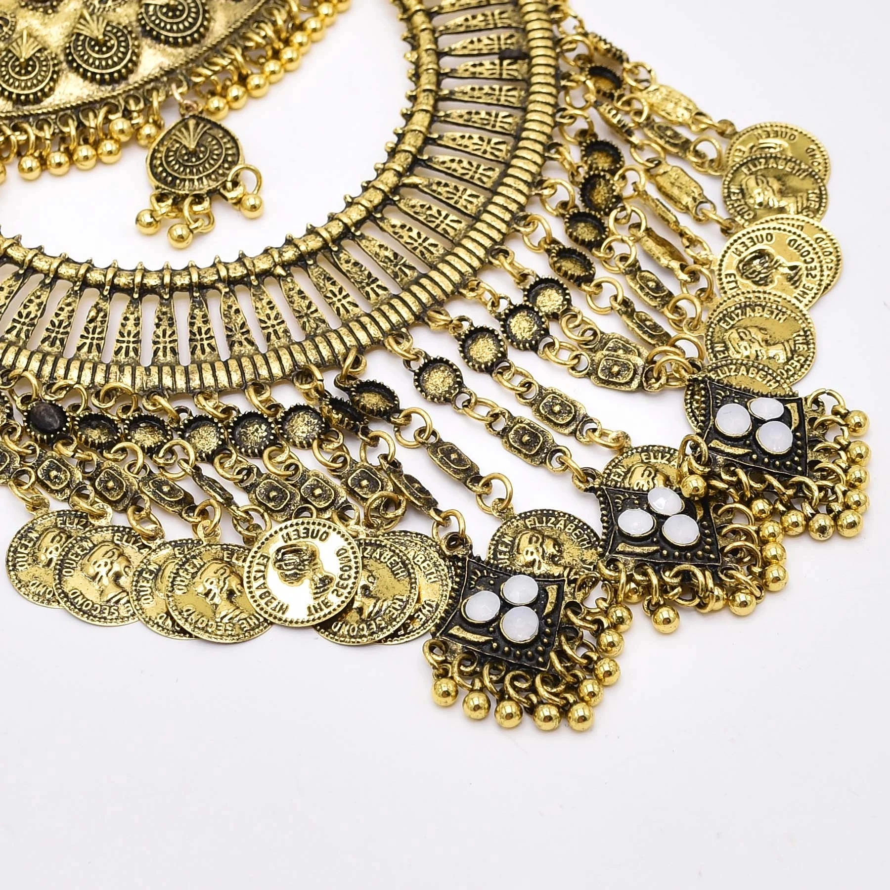 Retro Golden Gypsy Afghan Coin - Ethnic Fashion Pakistan review and price