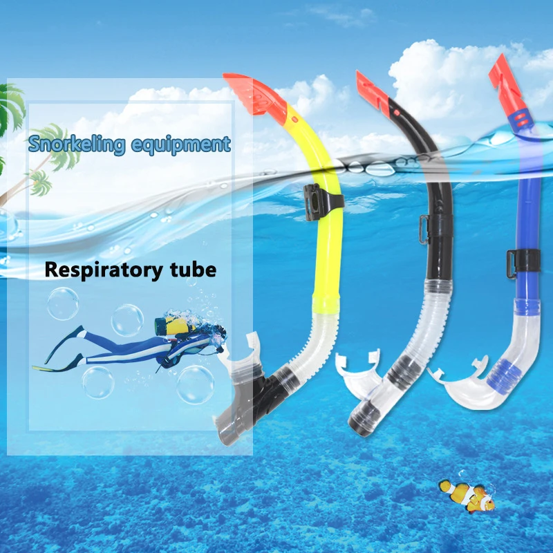 Silicone PVC Swimming Diving Snorkel Semi-dry Breathing Tube For Snorkelling Breathing Training For Adults Children