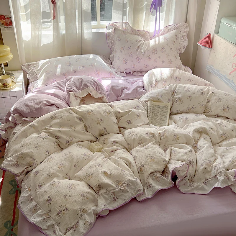 Printed Bedclothes Adults Kids Room Bedsheet Set Single/Double/Queen/King Size Bedding Home Soft Bed Linen Sets juego de cama