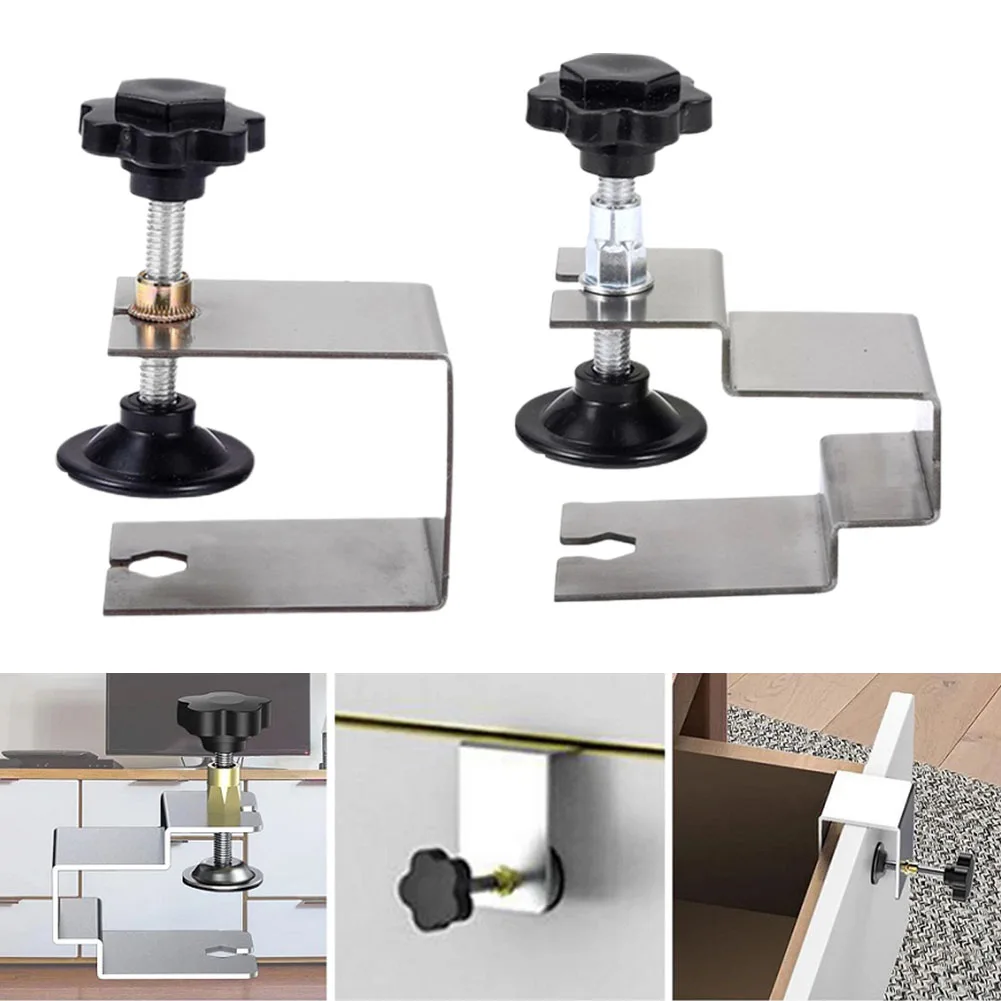 1PC Woodworking Jig Cabinet Tool Home Furniture Accessories Steel Drawer Front Installation Clamps Drawer Panel Clips Tools