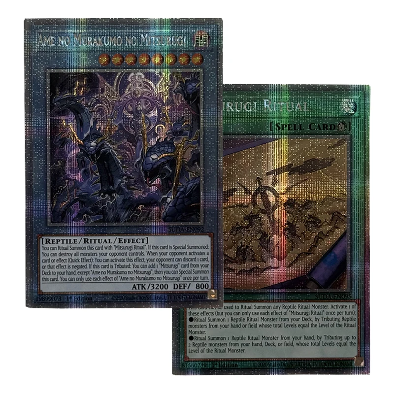 

Ю-Ги-О! Коллекция DIY Proxy Cards Неоригинальные Ame no Murakumo no Mitsurugi Mitsurugi Ritual Collection Card Toys