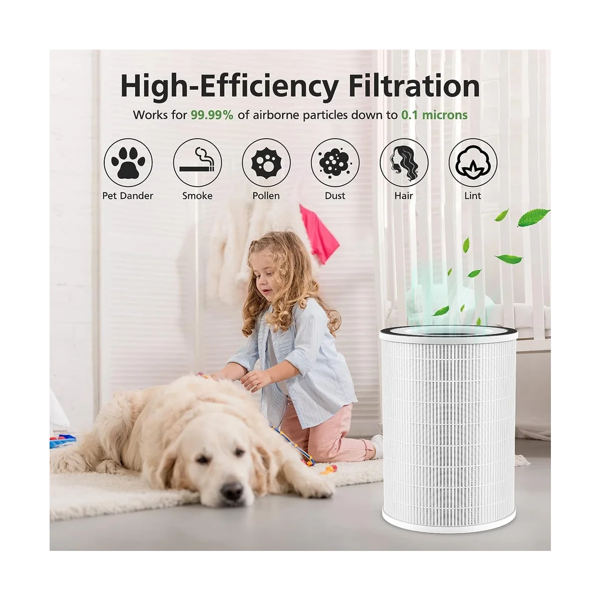 2Pack H13 True HEPA Filter, for Afloia KILO, KILOPLUS, KILOPRO, MIRO,MIRO PRO and MORENTO MR-Kilo Air Purifier