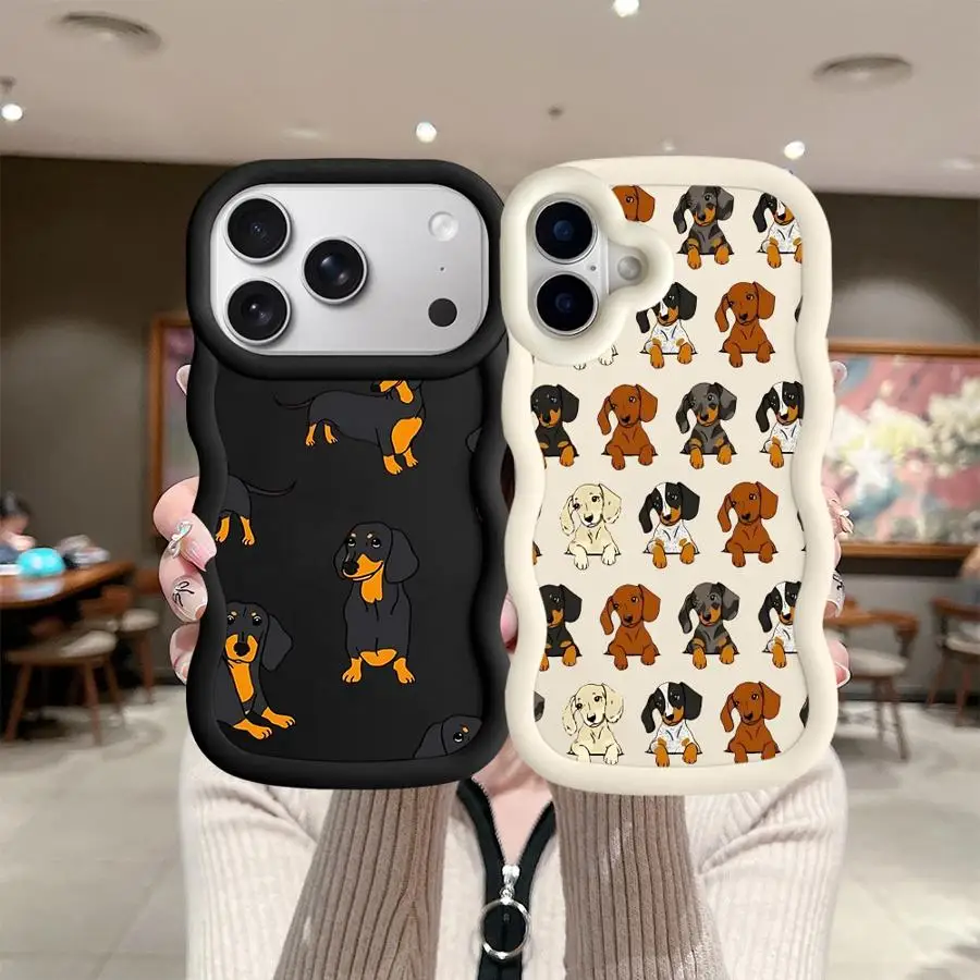 

Мягкий чехол для телефона iPhone 15 Plus 16 Pro Max 17 Air 11 12 8 14 13 XR Интересные таксы