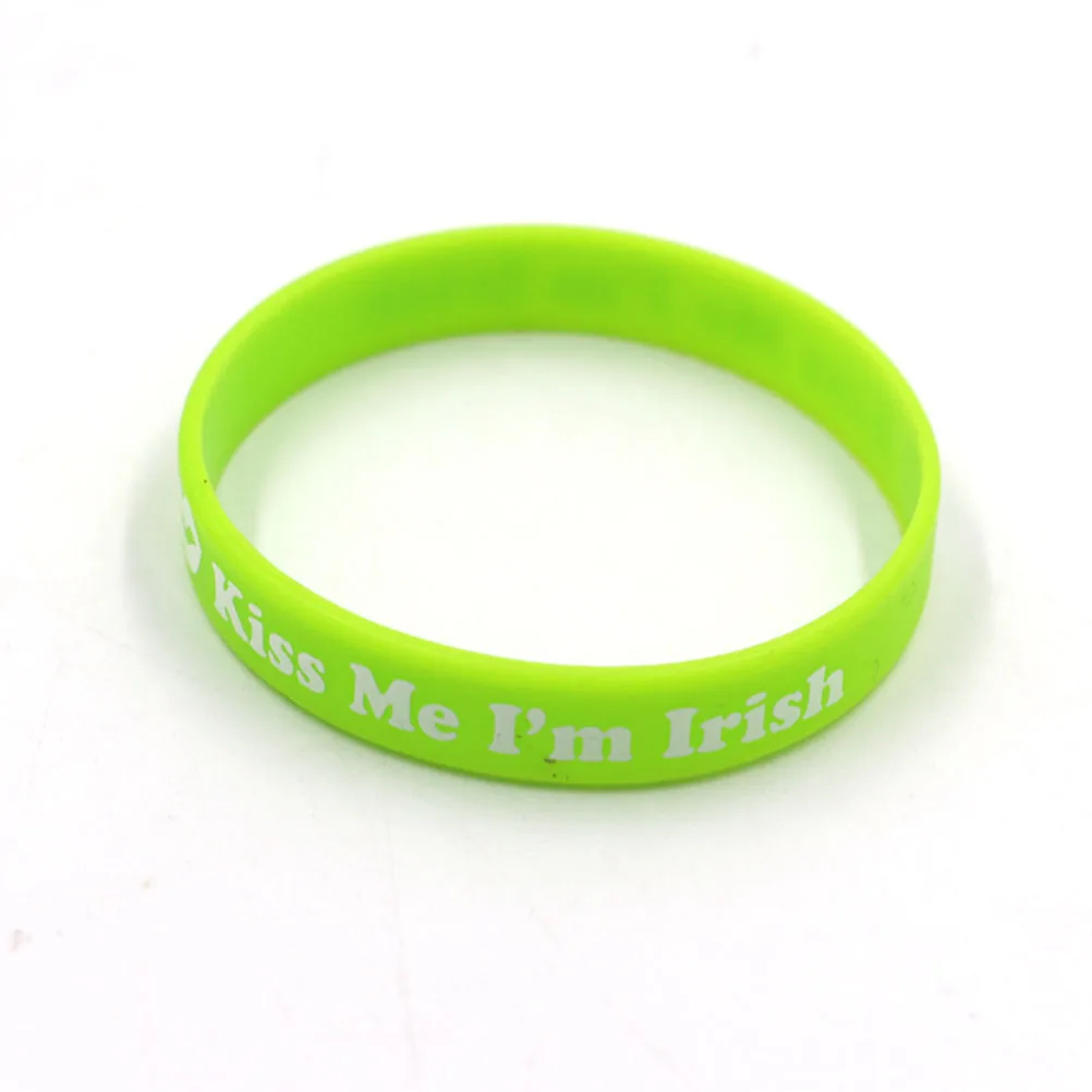 

20pcs Clover Bracelets Silicone Wristbands Party Carnival Birthday Decoration Unisex Gold Color Bendable