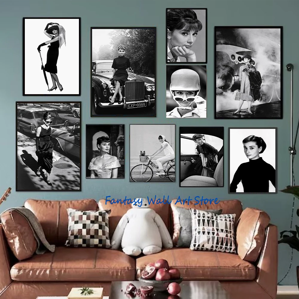 Luxury Lifestyle Japan - Pôster Retrô de Fotografia Audrey Hepburn