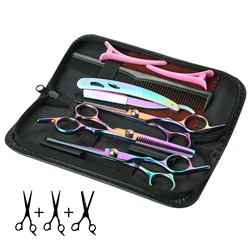 Hair Scissors 6.0in Professional Cutting Shears Thinning Hairdressing Haircut Comb Razors Sets Salon Barber & Home Dropshipping