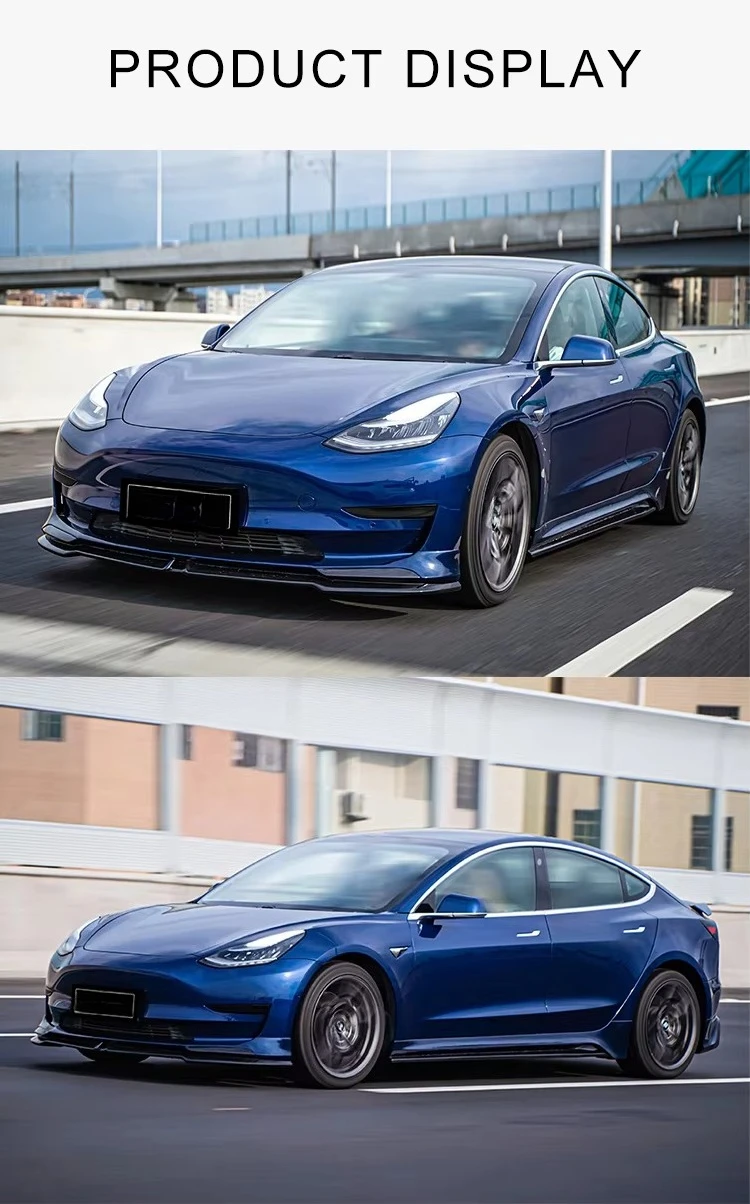 Picture 4: Yofer High Quality Universal Auto Accessories Non Painted Body Kit Car Diffuser Side Skirts Aprons for Model 3