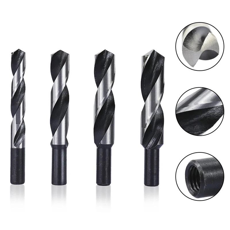 HAMPTON Reduced Shank HSS Drill Bit 14/16/18/20/22/25mm Hole Drill Cutter for Woodworking Carpentry Tools Twist Drill Bit