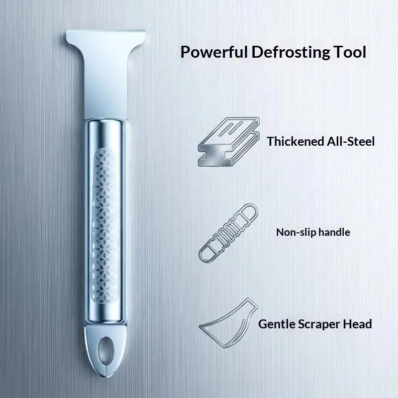 Stainless Steel Freezer Deicers Refrigerator Ice Scraper: Defrost Cleaning Shovel Household