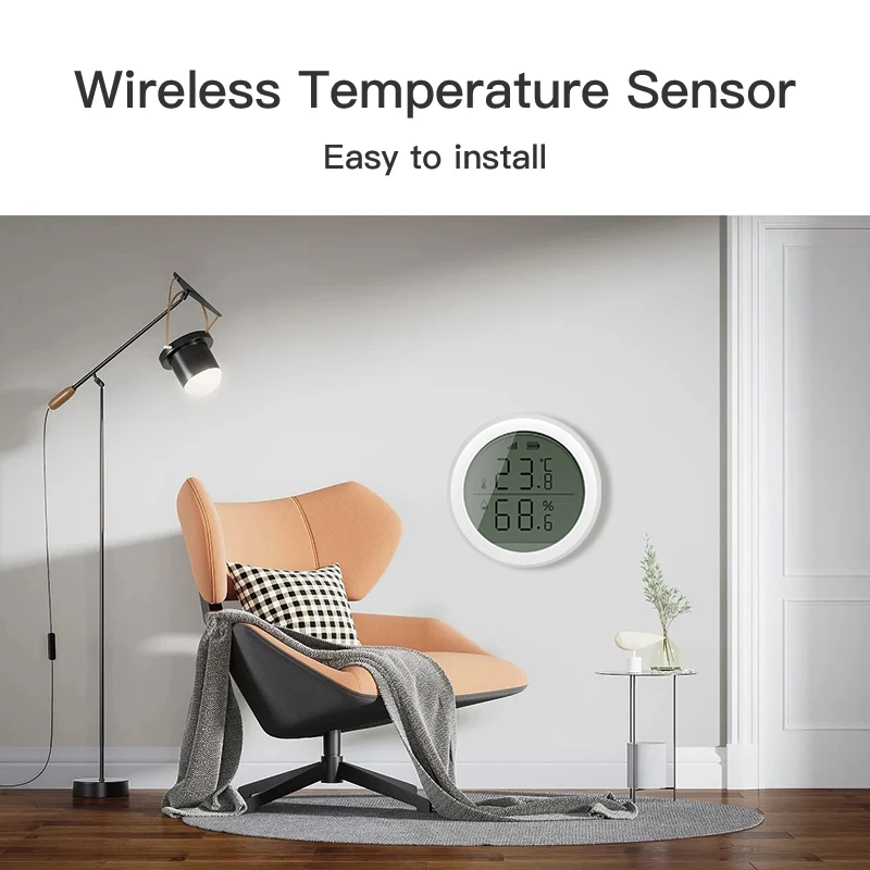 Xiaomi-termómetro inteligente para interiores, inalámbrico, WiFi, Sensor de temperatura y humedad, pantalla LCD, aplicación de Control por voz