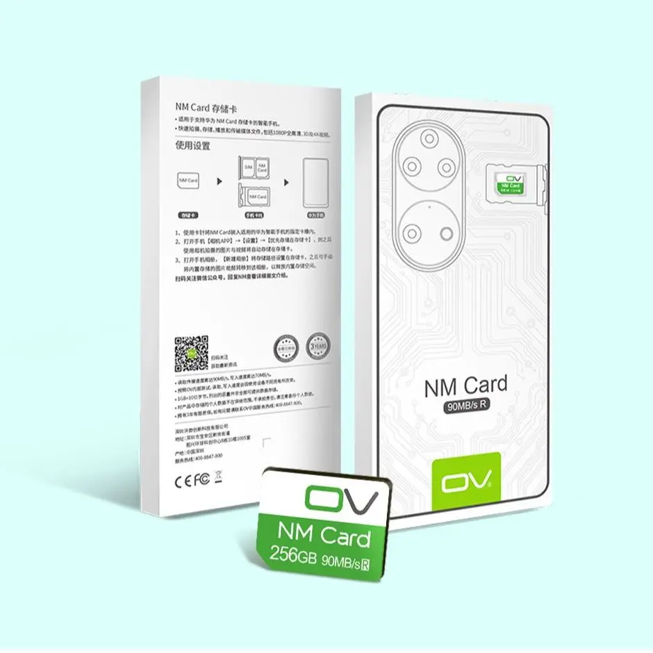 OV-Mini Carte Mémoire Micro SD pour Huawei P30, P40, Mate 20, 40, 50 Pro Lite, Honor, 256 Go, 125 Go, 64 Go