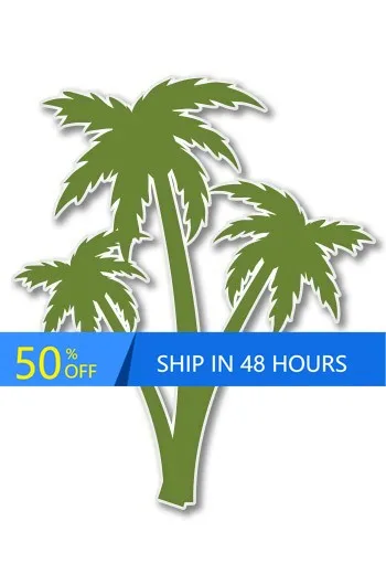 

Palm Trees Vacation Tropical Trendy Laptop Walls Boat Truck Waterproof Vinyl Decal Sticker Funny Unique Cute Aesthetic