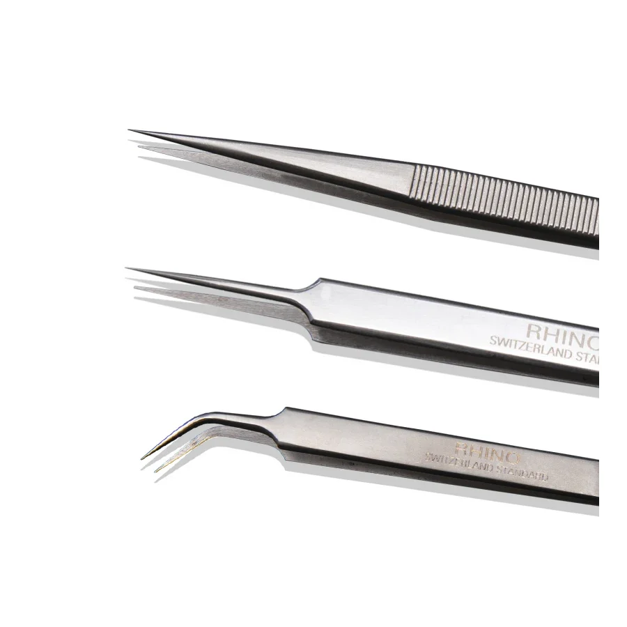 Pinça ESD estendida RHINO RH-316 do Japão - alta precisão, super dura |   Ferramenta profissional de reparo de relógios e celulares