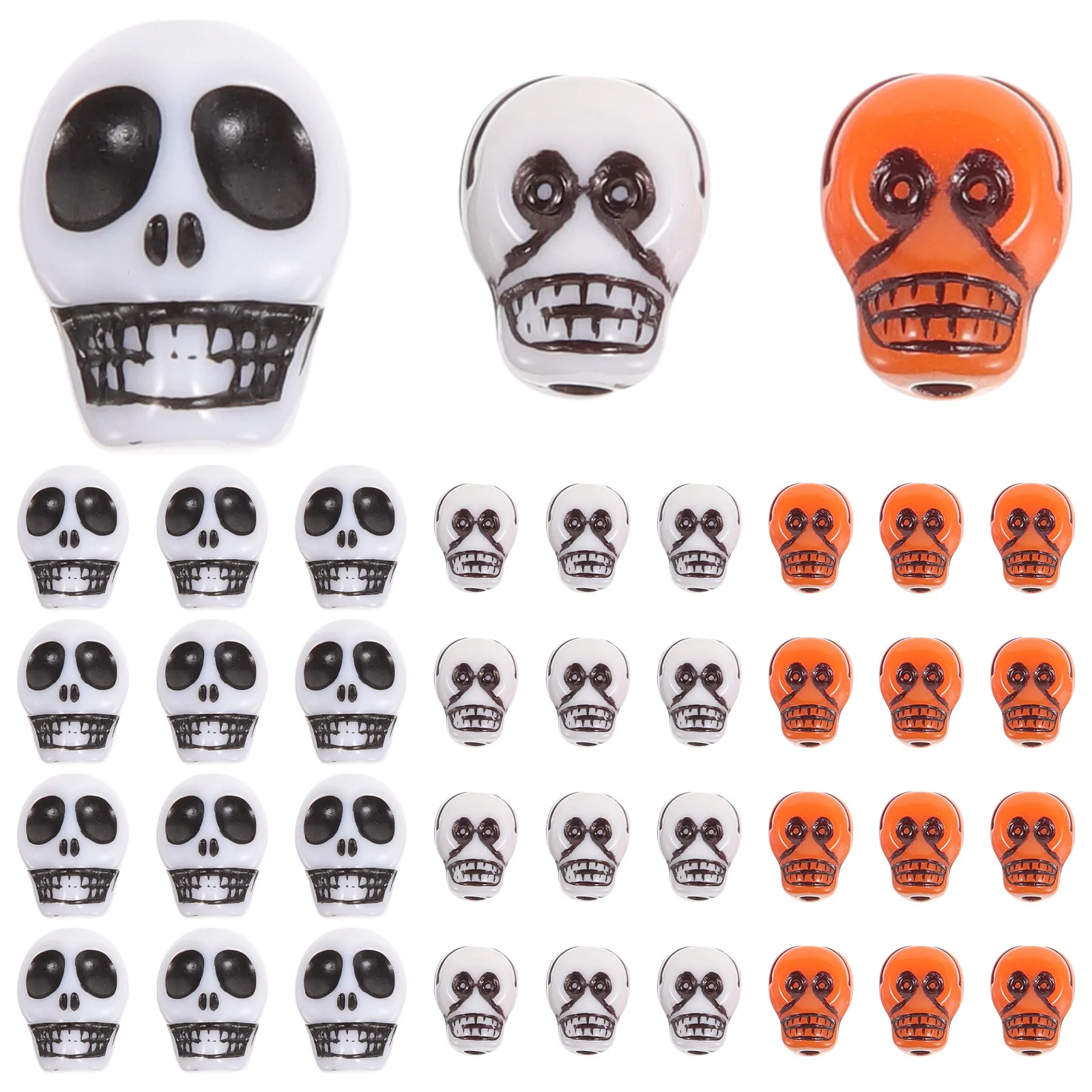 150pcs Skull Beads for Jewelry Making – DIY Craft Beads for Necklace, Bracelet, Ramadan & Christmas Gifts