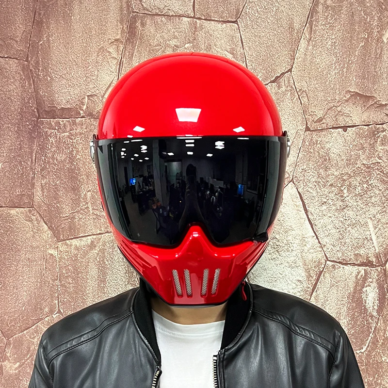 

Motorycle Helmet Moto Retro Riding Motocross Vintage Full Face Helmets Capacete Moto For Adults Full Face Helmet Men Motorbike