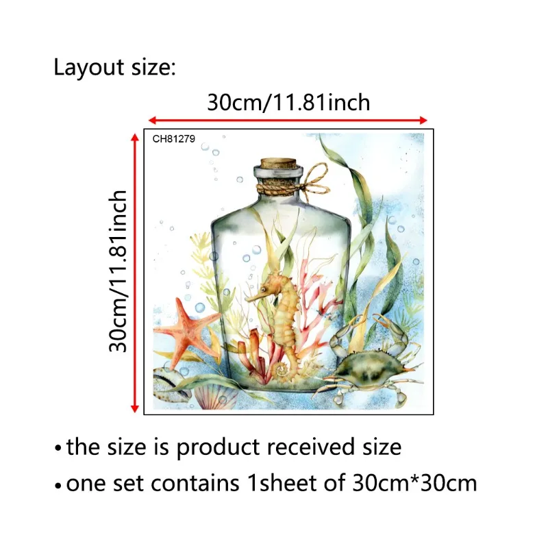 Cartoon Marine Animal Waterproof Toilet Stickers Self-Adhesive PVC Wall Stickers for Bathroom Decor