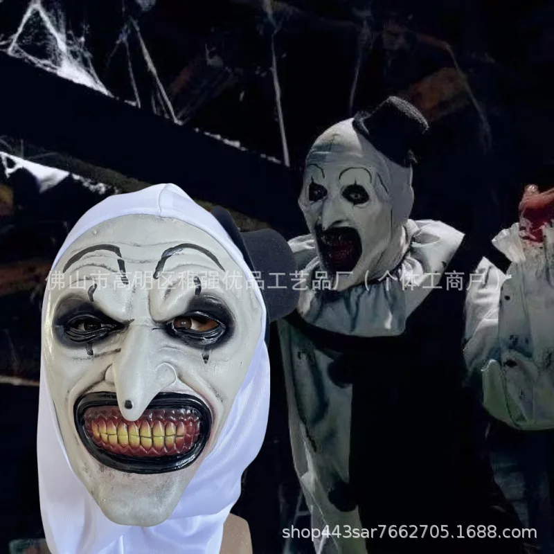 2025 Clown Mask Hat COSplay Film and Television Character Props Masquerade Halloween Hood Cover