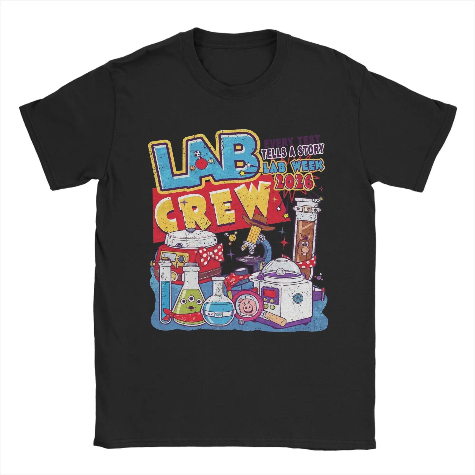 2026 Lab Week Medical Lab Technician T-Shirt for Men  Novelty Cotton Tee Shirt Crewneck Short Sleeve T Shirts Printed Clothes