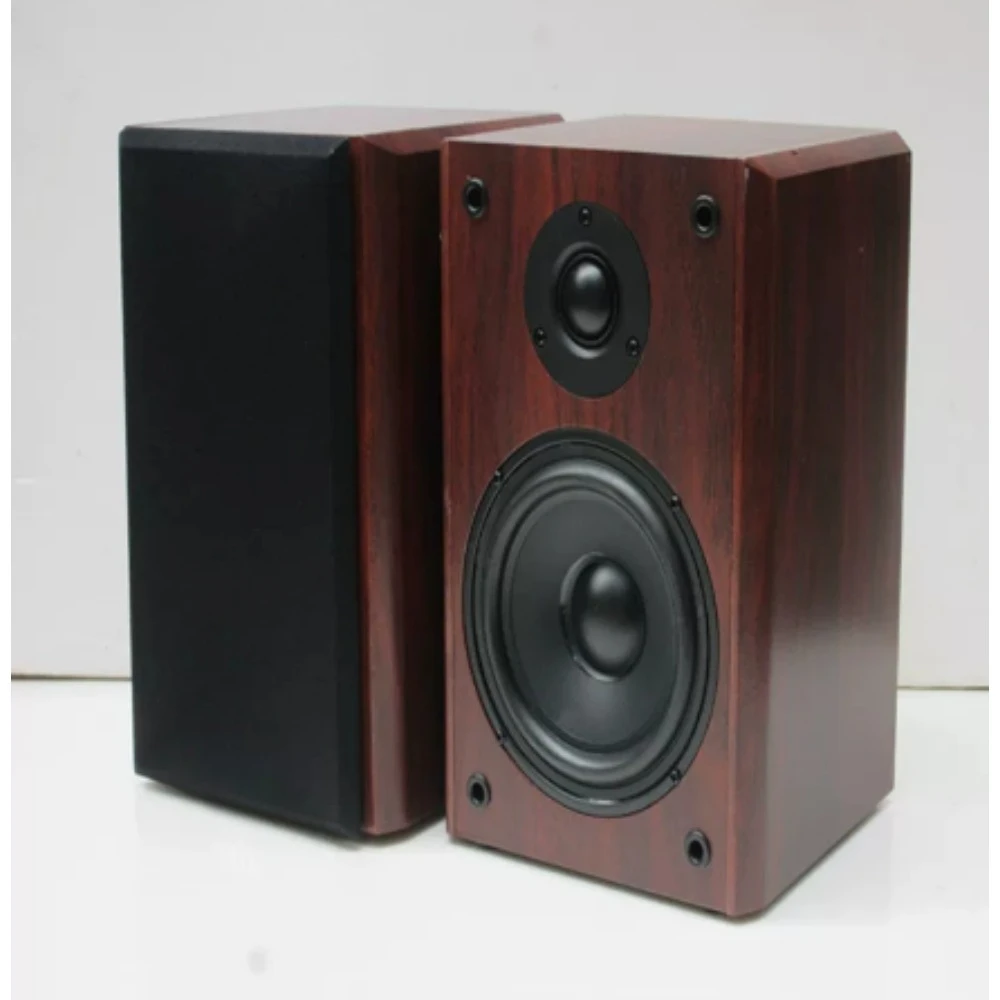 5.25 Inch Passive Desktop Monitor Speaker Wooden Cabinet Wall Mountable Audiophile Hifi Bookshelf Surround For Home Theater