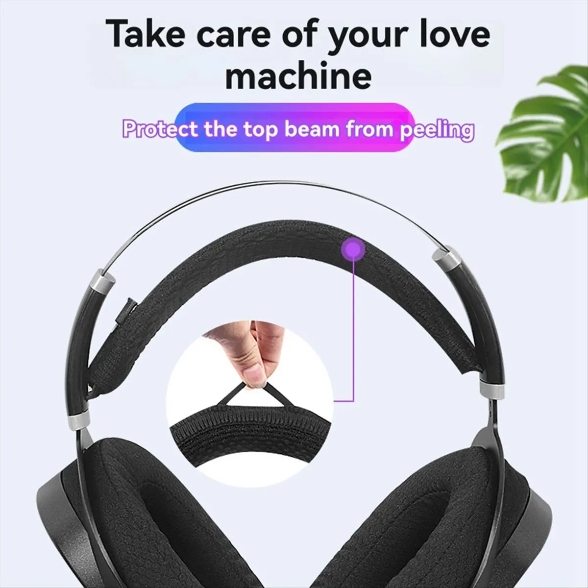 A14M Replacement Headband for Headphone Zipper Headband Protective Cover Head Beam Replace Accessories