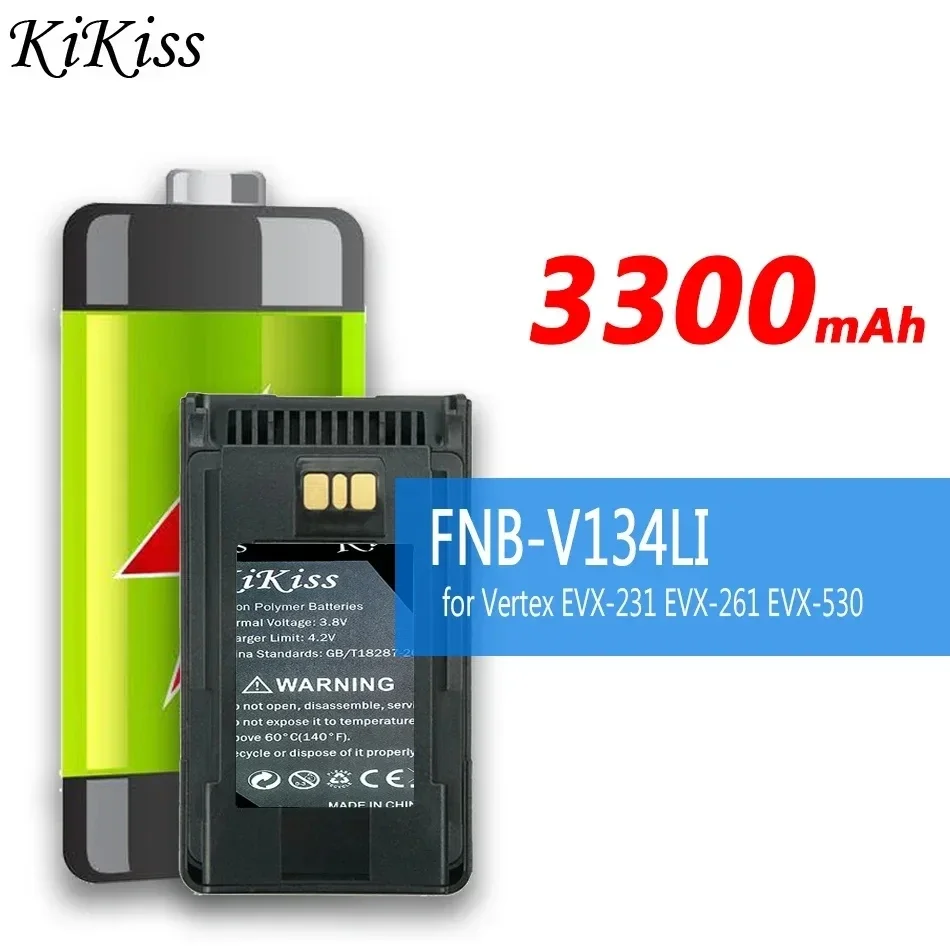 

Safe 3300mAh For Vertex For Yaesu Evx-231 Evx-261 Evx-530 Fnb-V134Li V133Li Two Way Radio Reliable Power Walkie - Talkie Battery