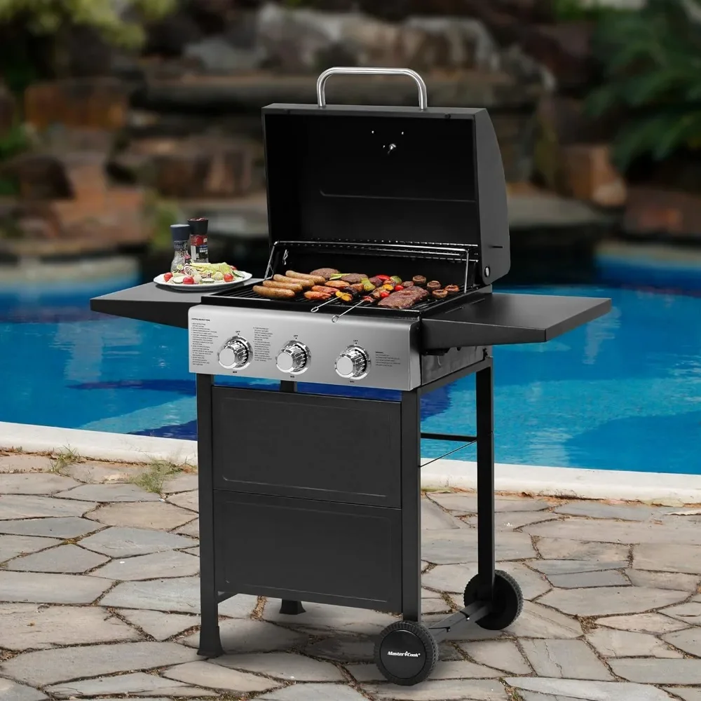 

BBQ Grill,Classic Liquid Propane Gas Grill, Burner with Folding Table, Stainless steel handle,BBQ Grills