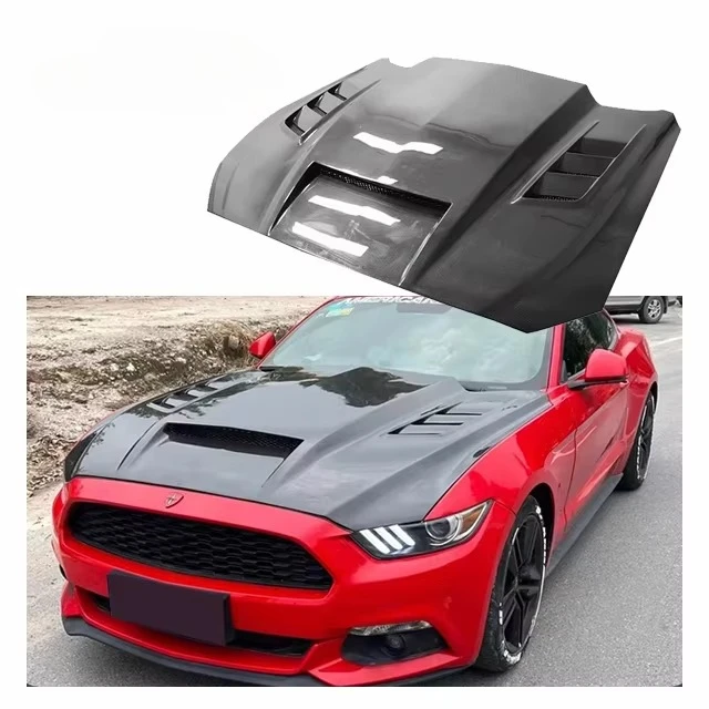 

Carbon TF Hood for Ford Mustang S550 15-17 Upgrade TF Style Body Kit Mustang Engine Bonnet Hood