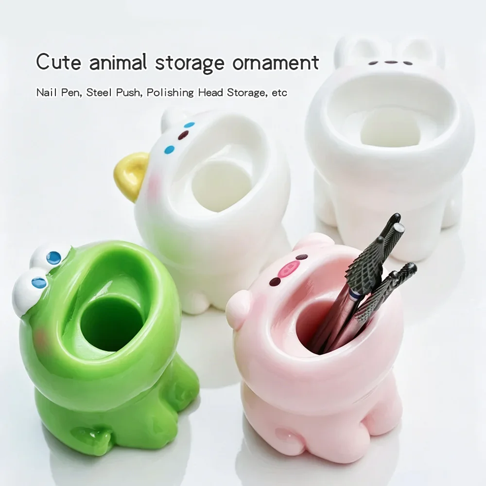 Lovely Mouth Cute Pets Desktop Storage Display Organizer Storage Case Desktop Furnishing Nail Articles Used For Storing Nail Pen