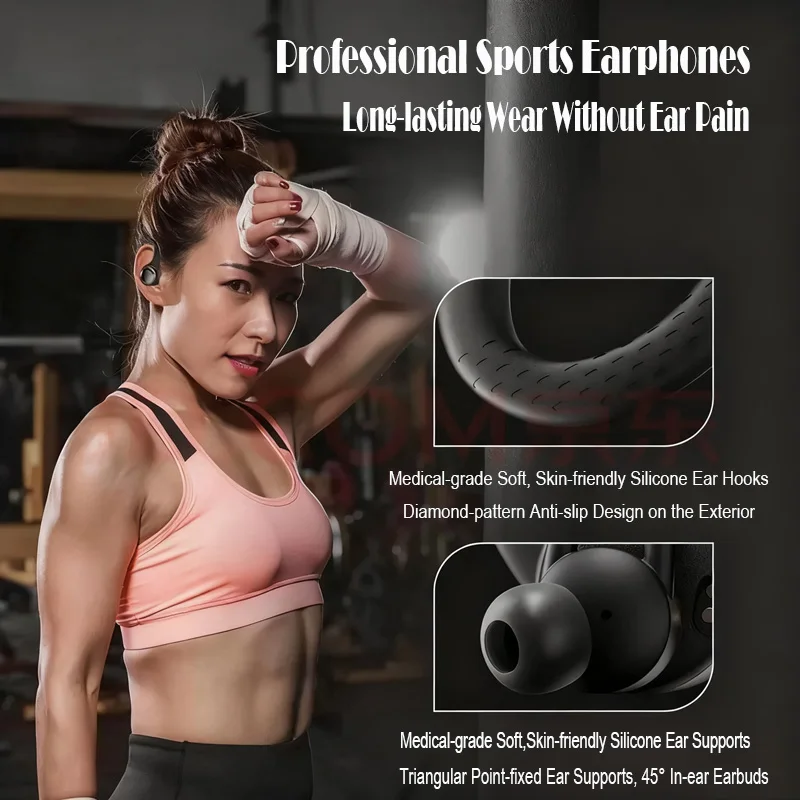الأصلي صحيح سماعات لاسلكية بلوتوث الأذن هوك سماعة الرياضة HiFI سماعة رأس ستيريو مقاوم للماء سماعة TWS سماعة #4