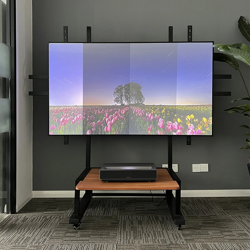 60 ~ 200 Inch 3D/4K/8K UST Projection Screen Fabric for Ultra Short Throw Projectors without Frame 4 Types Materials Optional